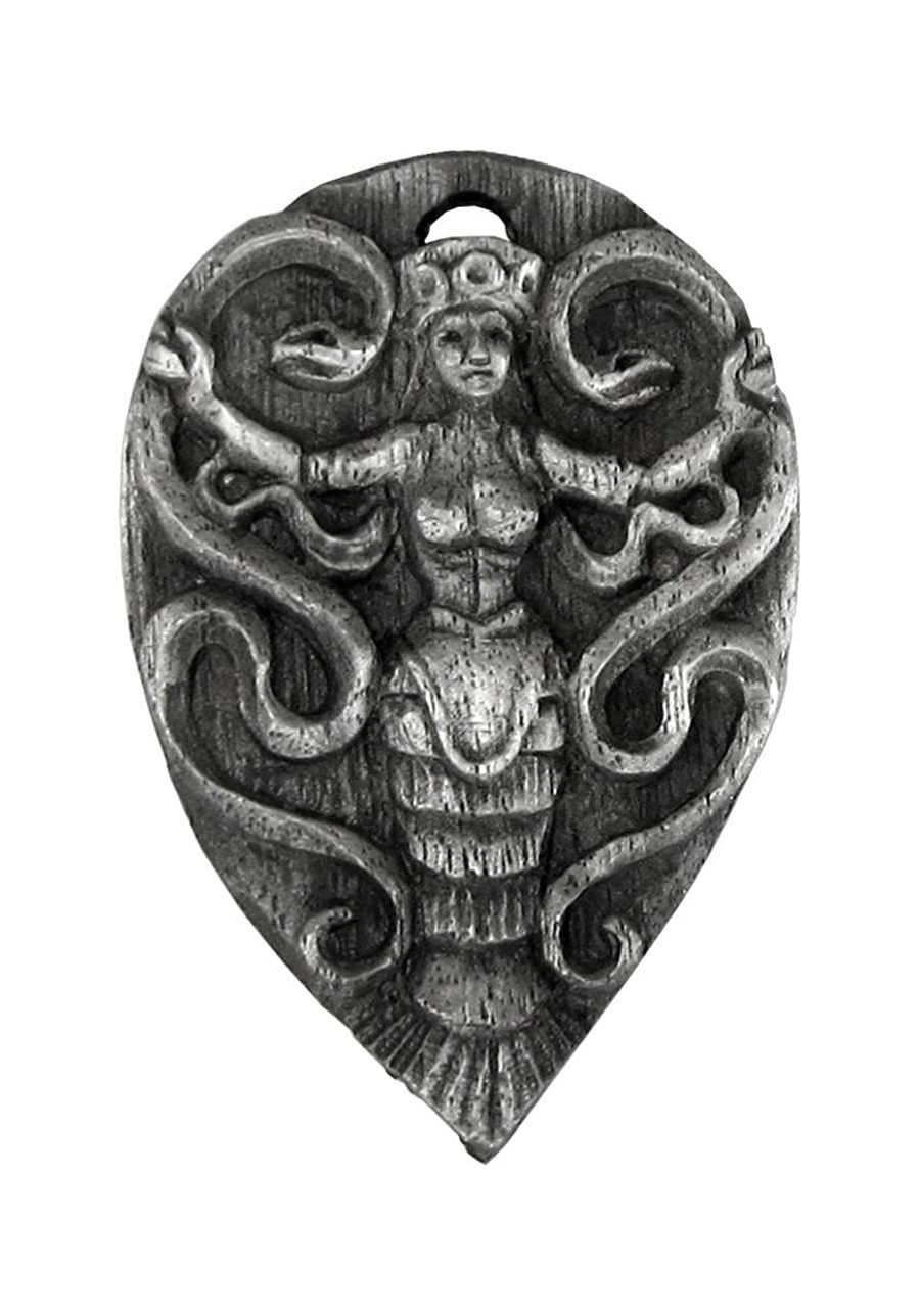 Large Pewter Ariadne Goddess of the Labyrinth Charm Pendant $17.88 Pendants & Coins