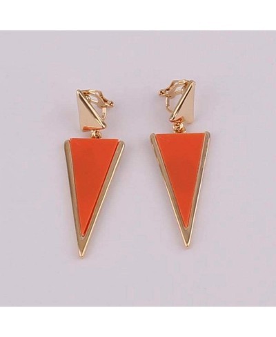 Gold Color Zin Alloy Geometric Clip on Earrings for Women Party Prom Luxury Hypo-Allergenic Ear Clip $11.24 Clip-Ons