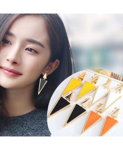 Gold Color Zin Alloy Geometric Clip on Earrings for Women Party Prom Luxury Hypo-Allergenic Ear Clip $11.24 Clip-Ons