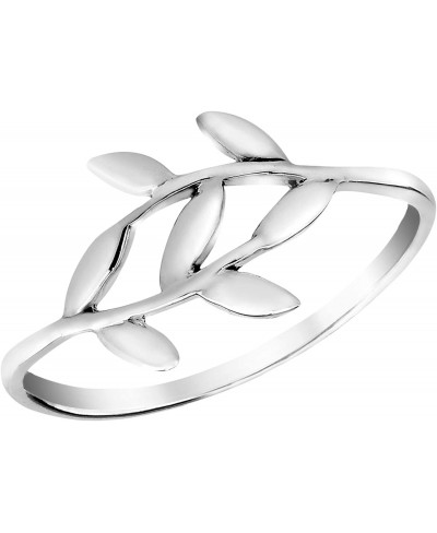 Beautiful Olive Branch .925 Sterling Silver Wrap Around Ring $12.48 Bands