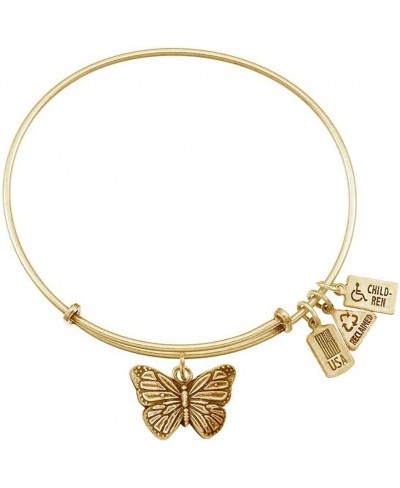 Butterfly 3D Gold Finish Charm Bangle $36.98 Bangle