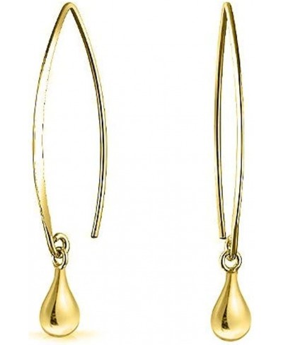 925 Sterling Silver Teardop Puffed Earrings Dangle Earrings For Women Teardop Earrings TearDrop Hook Dangle Drop Earrings Dro...