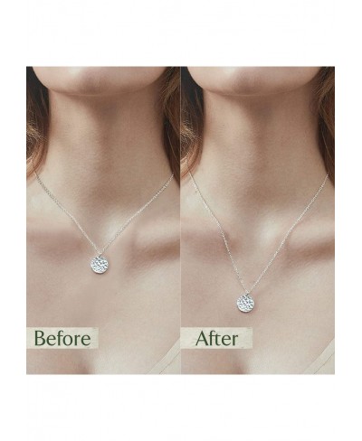 3Pcs Sterling Silver Necklace Extenders Delicate Necklace Extender Chain Set for Women 18K White Gold Plated Hypoallergenic L...