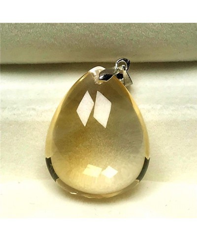 Citrine Pendant Natural Yellow Citrine Crystal Stone for Woman Man 22x16x6mm Beads Water Drop Gemstone Jewelry $25.84 Pendant...