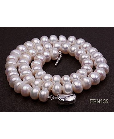 Necklace Set 10-11mm White Freshwater Pearl Necklace Bracelet and Earrings Jewelry Set $39.29 Pearl Strands