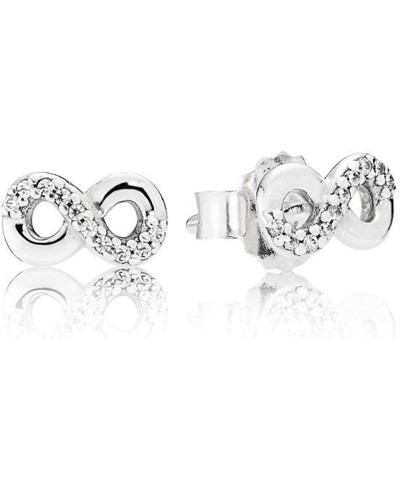 Women's Infinite Love Stud Earrings - 290695CZ $48.21 Stud