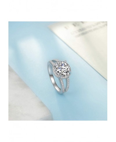 Stunning Round Cut Engagement Ring 925 Sterling Silver Accent Promise Bridal Engagement Wedding Anniversary Band Ring $28.41 ...