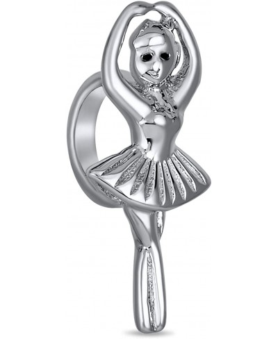 Dainty Prima Ballerina Ballet Dancer Charm Bead For Women Teen .925 Sterling Silver Fits European Bracelet $8.56 Charms & Cha...