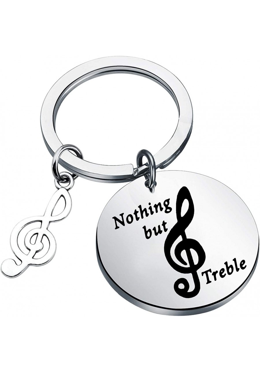 Music Keychain Music Lover Gifts Nothing But Treble Music Note Charm Gift for Musicians $12.07 Pendants & Coins