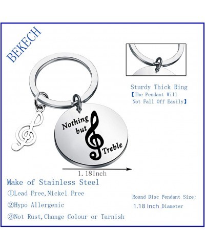 Music Keychain Music Lover Gifts Nothing But Treble Music Note Charm Gift for Musicians $12.07 Pendants & Coins