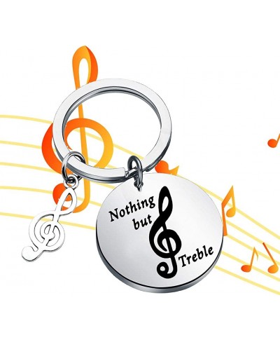 Music Keychain Music Lover Gifts Nothing But Treble Music Note Charm Gift for Musicians $12.07 Pendants & Coins