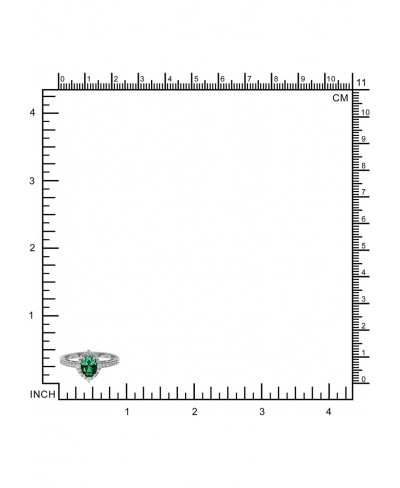 1 Ct. Oval 8x6 mm Nano Green Emerald and White Cubic Zircania 925 Sterling Silver Engagement Ring $15.20 Engagement Rings