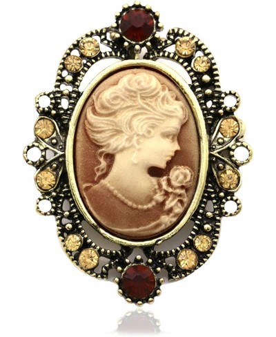 Cameo Brooch Pin Charm Women Fashion Jewelry Necklace Pendant Compatible $10.32 Brooches & Pins