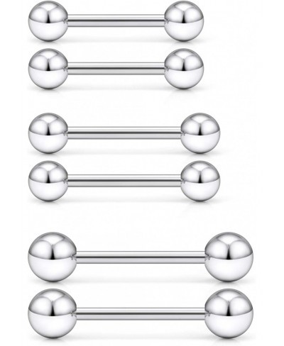 Nipple Shield Barbell 12G 3 Pairs Stainless Steel Externally Threaded Tongue Ring Bar Body Piercing Jewelry 12mm 14mm 16mm $8...