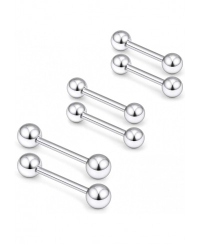 Nipple Shield Barbell 12G 3 Pairs Stainless Steel Externally Threaded Tongue Ring Bar Body Piercing Jewelry 12mm 14mm 16mm $8...