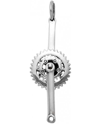 Sterling Silver Movable Double Sprocket Pendant $28.69 Pendants & Coins