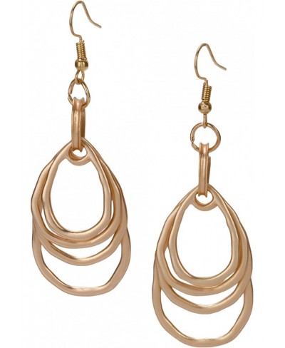 Teardrop Earring Multi Layered in Gold and Silver for Women $13.51 Drop & Dangle