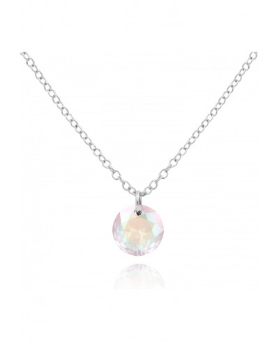 Birthstone Crystal Necklace Swarovski Crystal Gemstone 14k Gold-Filled and Sterling Silver Chain 16-18” $46.78 Pendant Necklaces