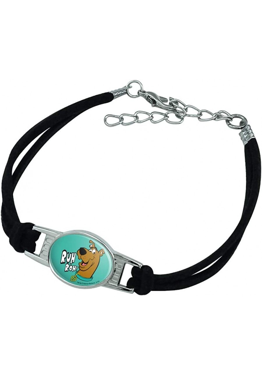 Scooby-Doo Ruh Roh Novelty Suede Leather Metal Bracelet $17.69 Strand