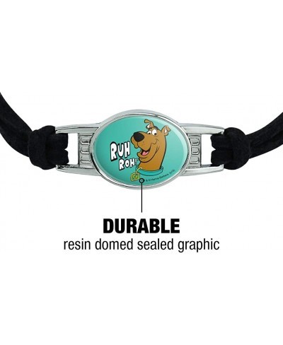 Scooby-Doo Ruh Roh Novelty Suede Leather Metal Bracelet $17.69 Strand