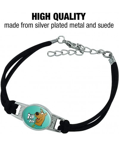 Scooby-Doo Ruh Roh Novelty Suede Leather Metal Bracelet $17.69 Strand