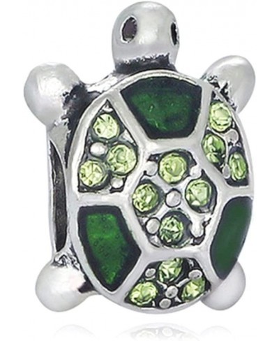 Green Sea Turtle with Crystals Charm Bead for Charms Bracelets $10.33 Charms & Charm Bracelets