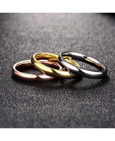 Women's Stainless Steel (Silver Gold Rose) Glossy Stacking Ring Set $10.21 Bands