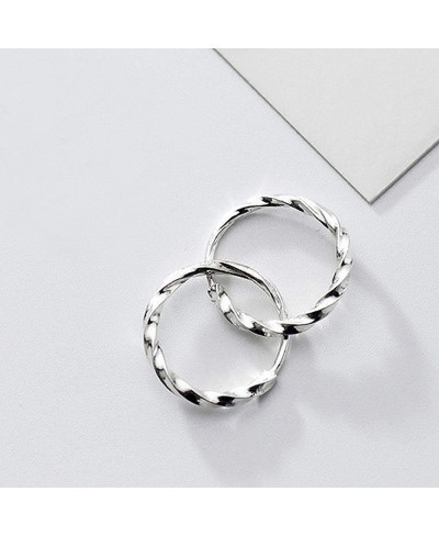 Twisted Helix Hoop Sterling Silver Earrings for Women Teen Girls Men White Golid Plated Small Earring Hypoallergenic Mini Pol...