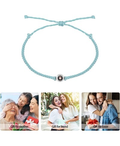 Personalized Circle Photo Projection Bracelets for Men Women Customized Adjustable Projection Bracelet with Picture Inside fo...