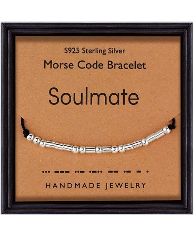 Friendship Gifts for Women Girls Morse Code Bracelet Sterling Silver Beads Bracelet for Best Friend Sister Coworker $11.99 St...