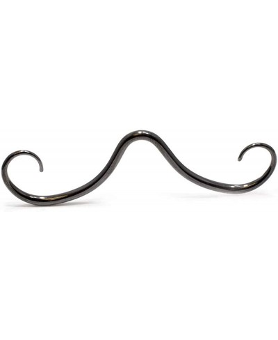Septum Mustache Septum Ring Nose Ring Black Over Surgical Steel $23.79 Piercing Jewelry