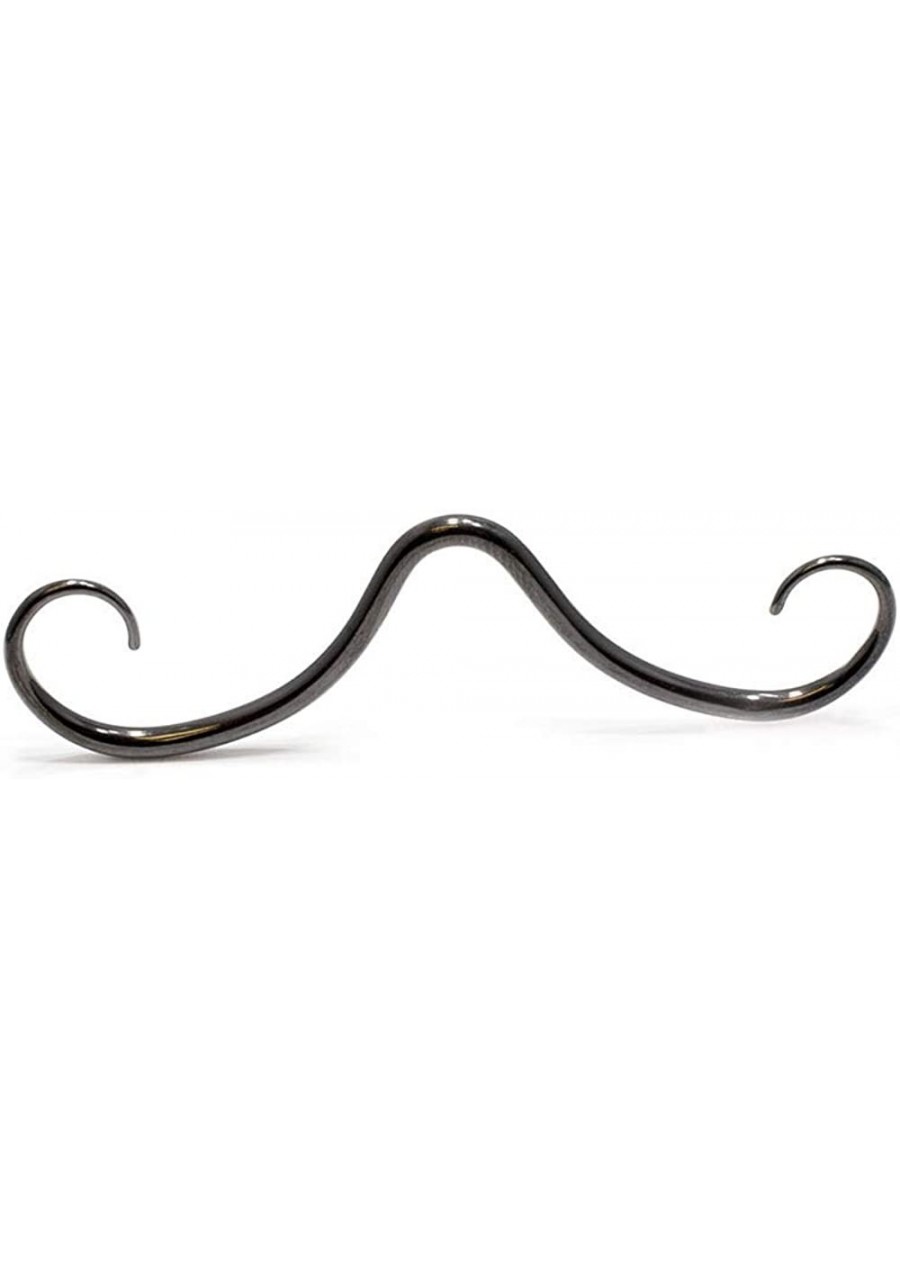 Septum Mustache Septum Ring Nose Ring Black Over Surgical Steel $23.79 Piercing Jewelry