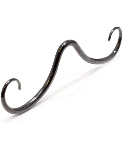 Septum Mustache Septum Ring Nose Ring Black Over Surgical Steel $23.79 Piercing Jewelry