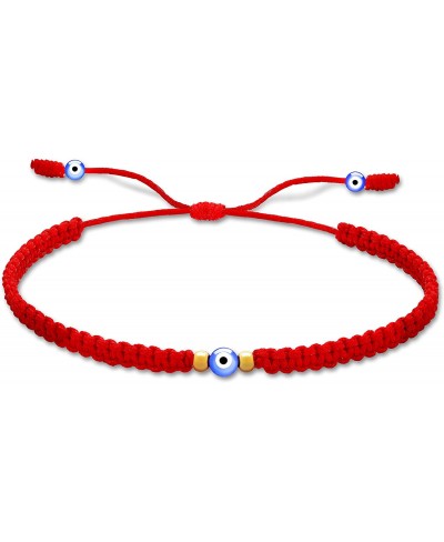 Red String Evil Eye Protection Bracelet With Goldtone Beads and Glass Evil Eye Goldtone Finish beads $15.47 Strand