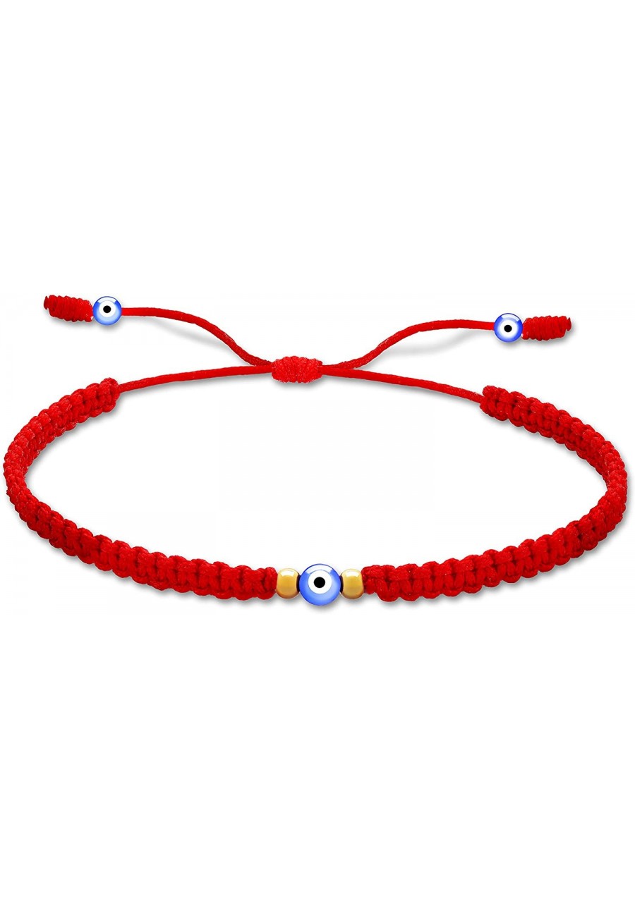 Red String Evil Eye Protection Bracelet With Goldtone Beads and Glass Evil Eye Goldtone Finish beads $15.47 Strand