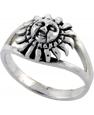 Sterling Silver Sun Ring for Women 3/8 inch Sizes 6-10 $14.32 Bands
