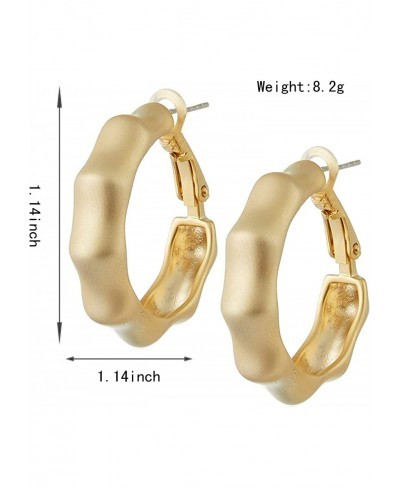 14K Plated Gold Sterling Silver Hypoallergenic Hoop Earrings For Women Girls Lightweight Hoops Jewelry $13.82 Hoop