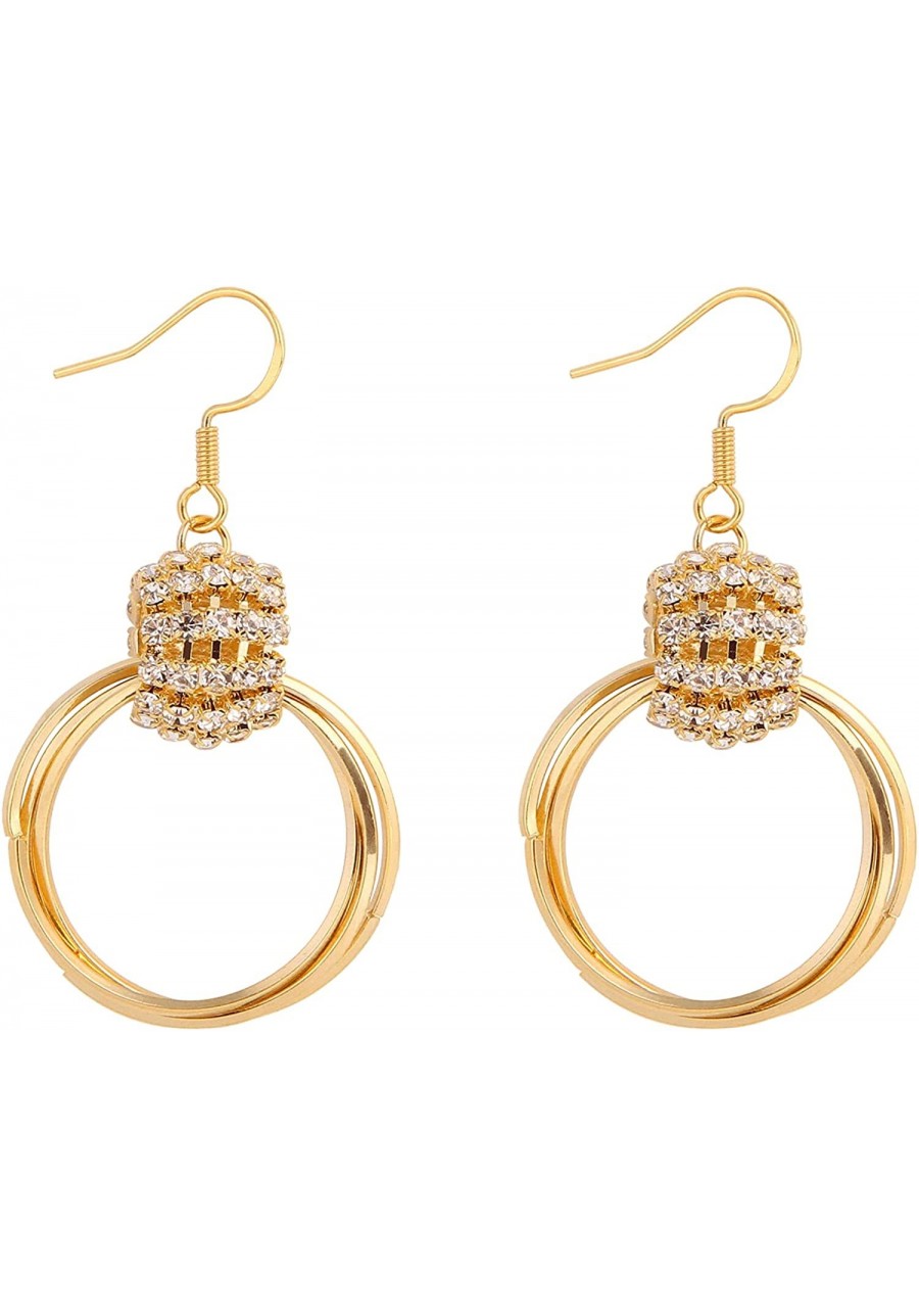 Women's Drop & Dangle Earrings 14K Gold Plated Hoop Earrings for Women Hypoallergenic Earrings Set Hoops Tragus $12.58 Hoop