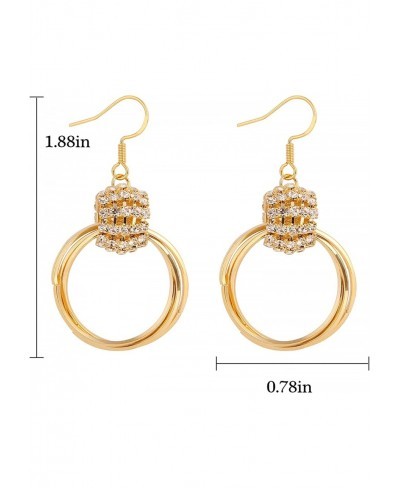 Women's Drop & Dangle Earrings 14K Gold Plated Hoop Earrings for Women Hypoallergenic Earrings Set Hoops Tragus $12.58 Hoop