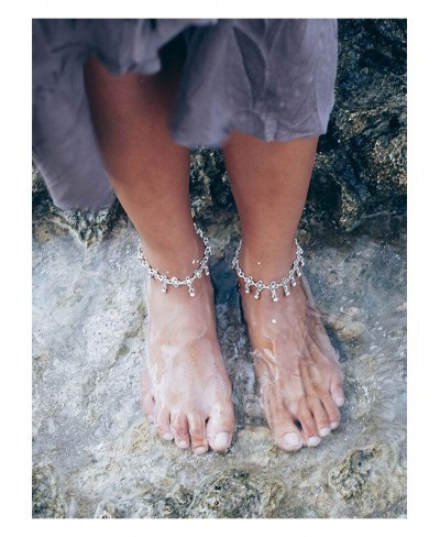 Boho Anklet Vintage Beads Ankle Bracelet Foot Jewelry for Women Summer Barefoot Beach Anklet(set of 2) $9.10 Anklets