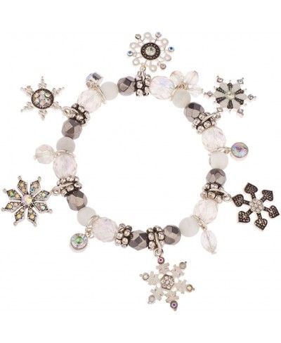 Frozen Snowflake Christmas Xmas Snow Flake Braded Charm Bracelet $8.57 Cuff