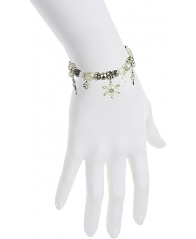 Frozen Snowflake Christmas Xmas Snow Flake Braded Charm Bracelet $8.57 Cuff