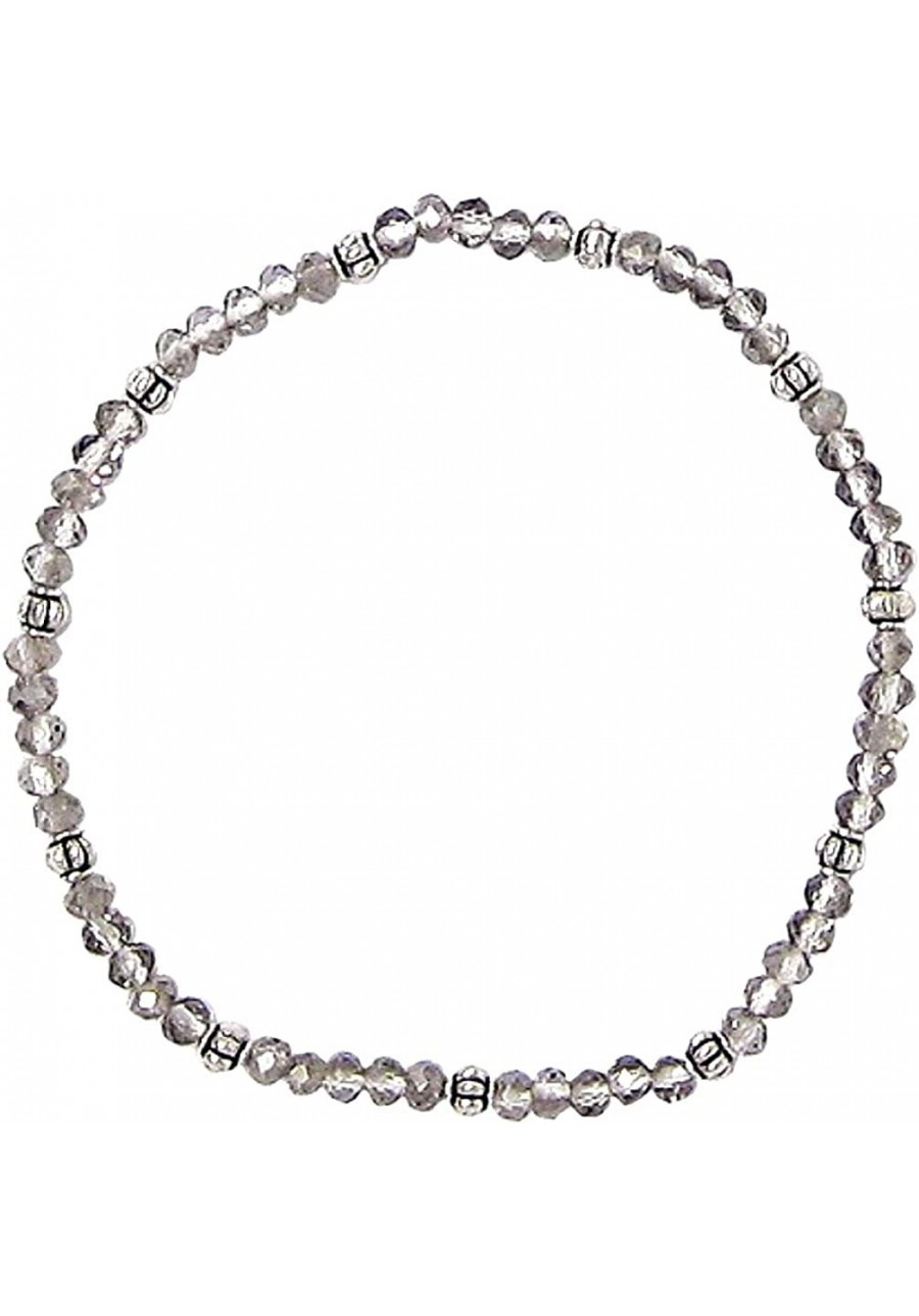 Stretch Glass Bead Ankle Bracelet Anklet - Gray (A31) $15.27 Anklets