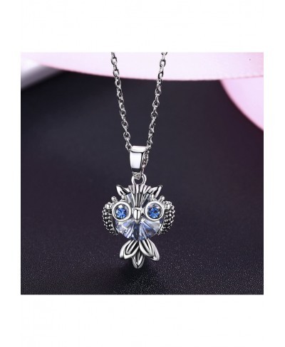 Blue Owl Pendant Necklace Made with Swarovski Crystals (2.5 cttw) $27.11 Pendant Necklaces