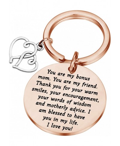 Step Mom Gift Mother's Day Gift for Mom Bonus Mom Stepmother Mother In Law Keychain $16.49 Pendants & Coins