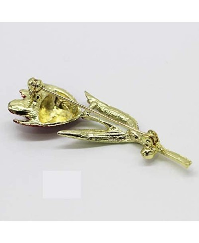 Tulip Flower Brooch Pin Rose Flower Brooches Suit Breastpin for Women Girls JW75 $11.83 Brooches & Pins