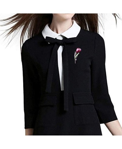 Tulip Flower Brooch Pin Rose Flower Brooches Suit Breastpin for Women Girls JW75 $11.83 Brooches & Pins