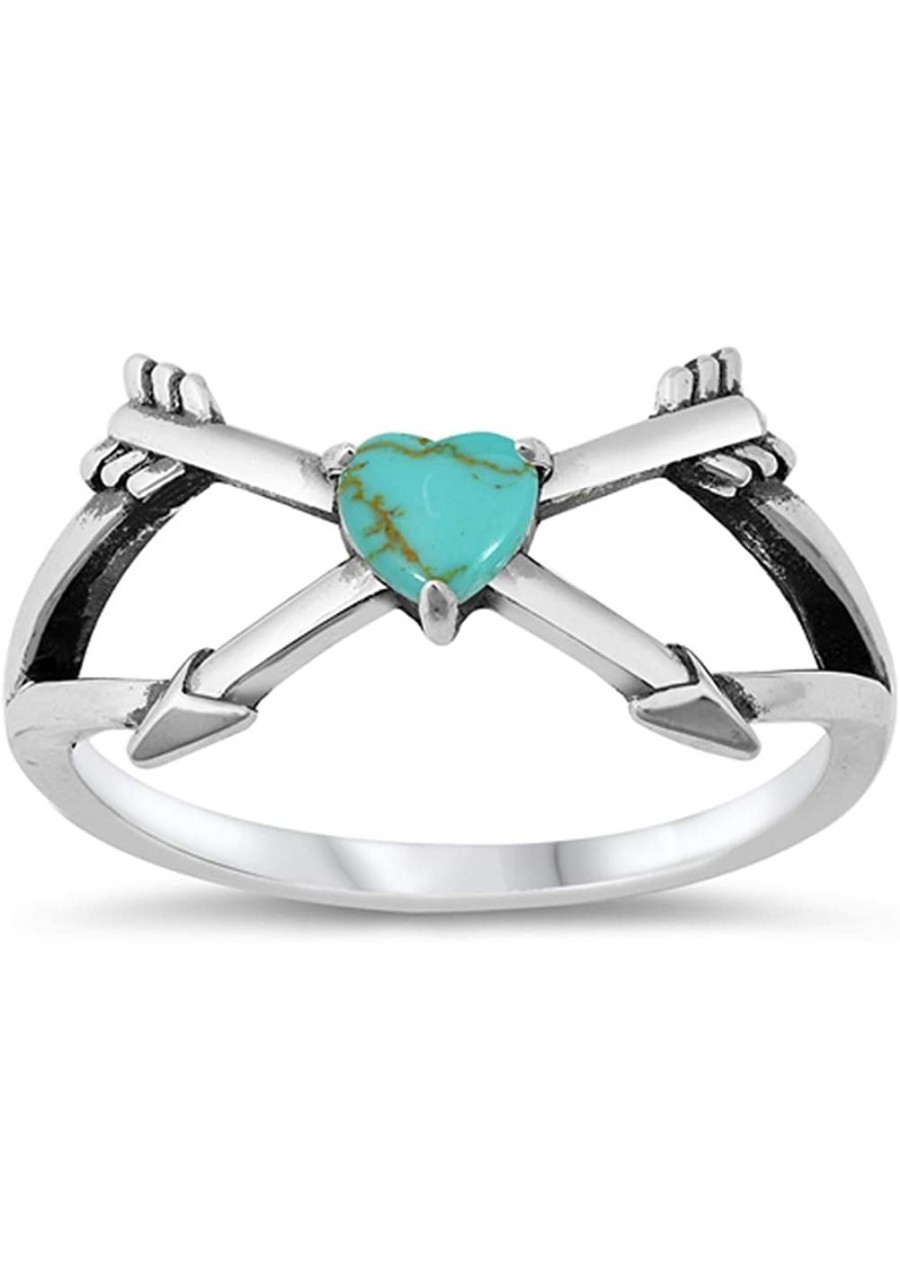 Sterling Silver Heart Arrow Ring $21.05 Promise Rings