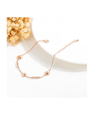 Adjustable Women Bracelet Silver/Rose Gold Tone Stainless Steel Daisy Flower Bracelet Fresh Style $14.16 Strand