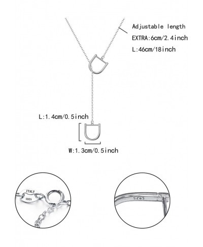 Lucky Horseshoe Lariat Necklace 925 Sterling Silver Dainty 2 Horse Stirrup Pendant Y Necklace $20.11 Y-Necklaces